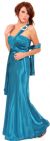 Single Shouldere Pleated Bodice Formal Evening Gown  in alternative image